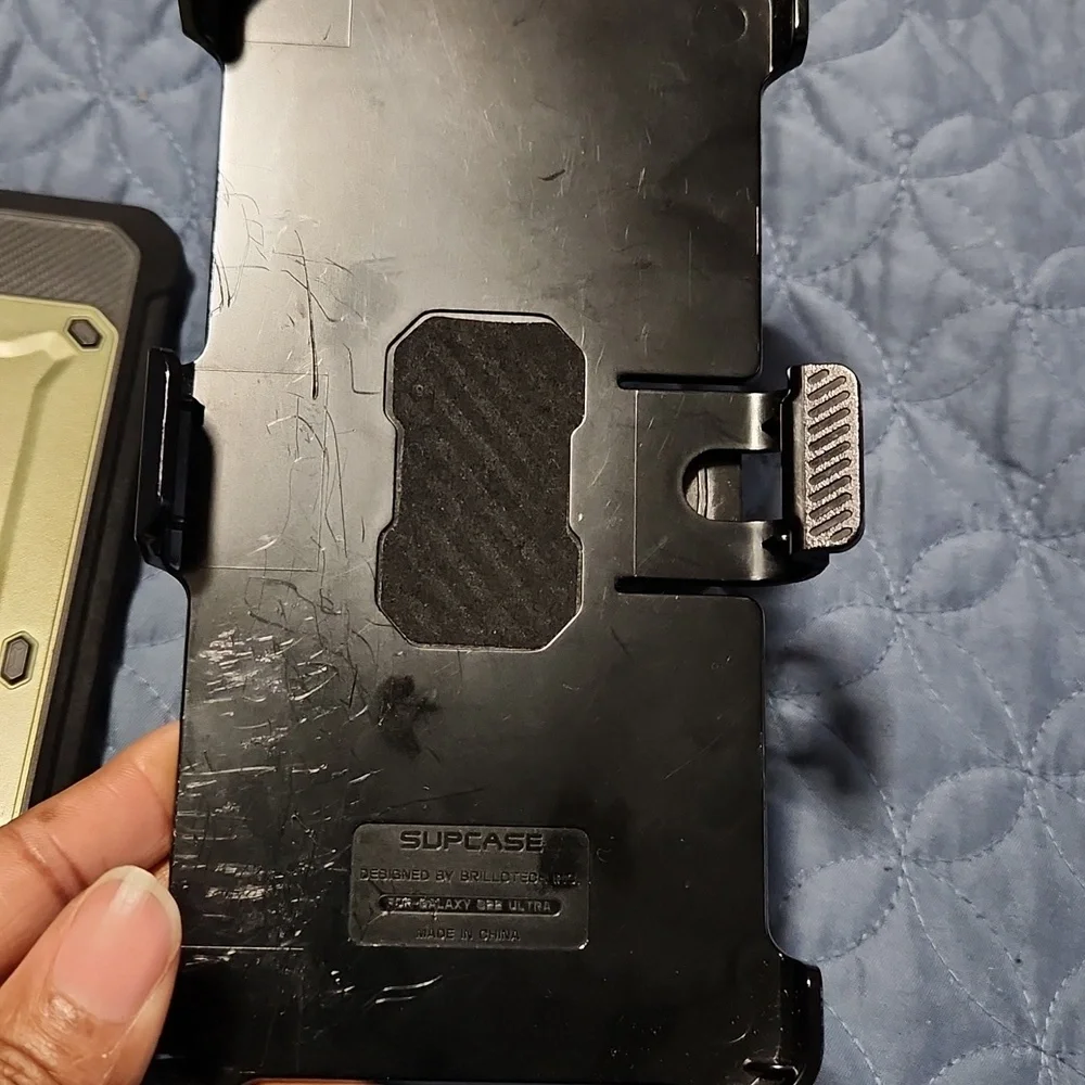 S22 Ultra Green Supcase Wiyh Belt Clip Case